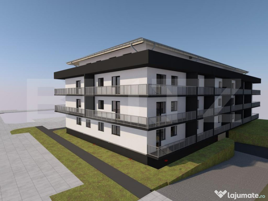 Apartament 3 camere, 60 mp, terasa 24mp, boxa, parcare, fini