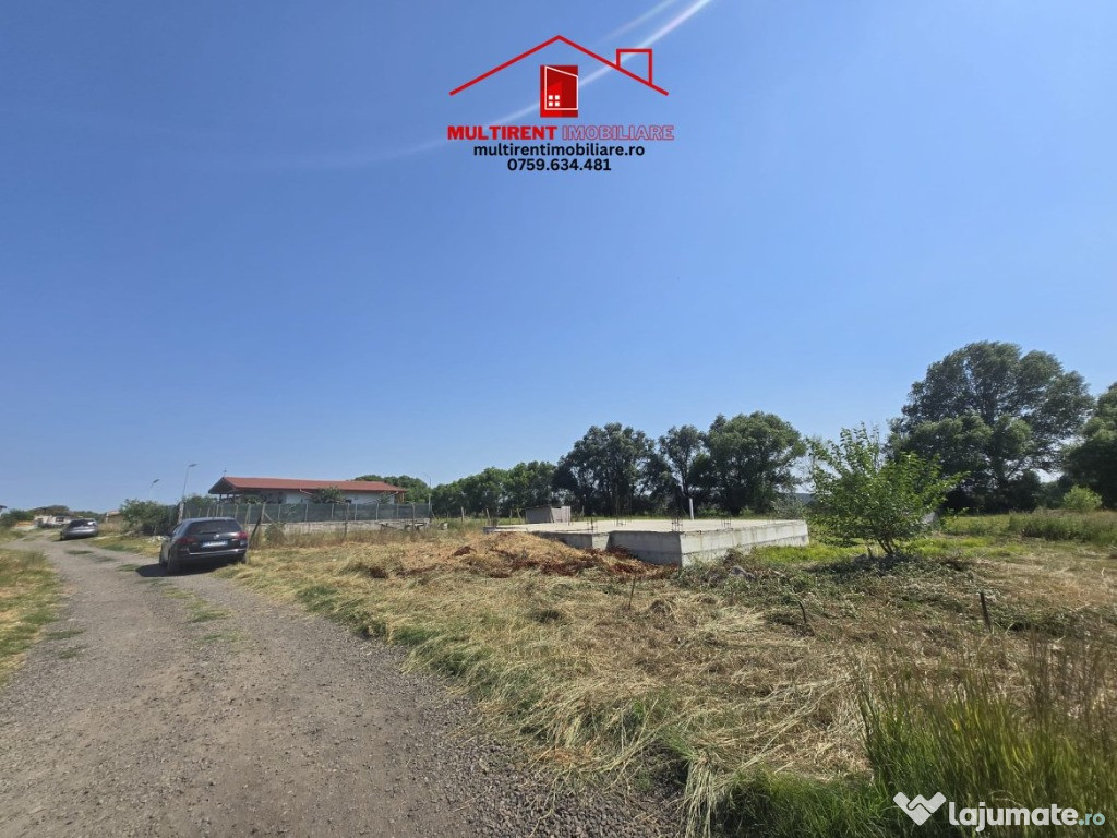 Teren intravilan de vanzare - zona Gelco- cu fundatie si proiect!