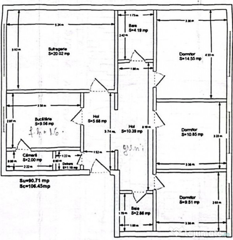 Apartament 4 camere in Alexandria central