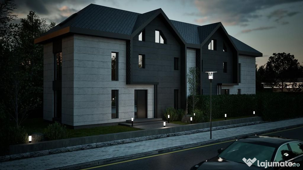 Vila 5cam-indiv la calcan-perete propriu/centru Popesti L...