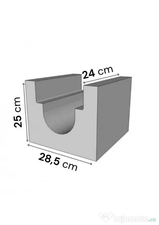 Rigola rezidentiala din beton 28.5x24x25