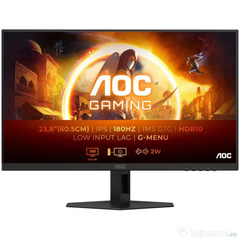 Monitor Gaming AOC, 23.8", IPS, FHD, 180Hz, 1ms, G-Sync, HDR10