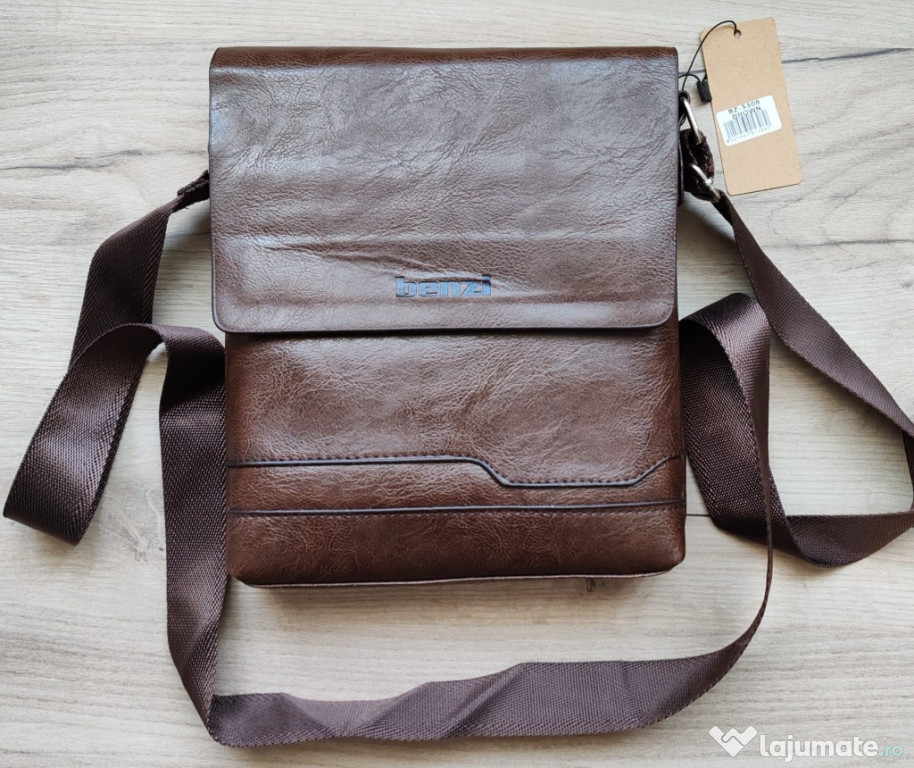Geanta de umăr, Piele Ecologica, brand BENZI, BZ 5308 B, Maro
