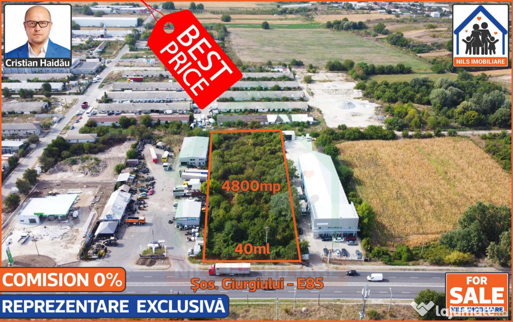 Teren 4800mp | Intravilan | Utilitati | Jilava - Sos. Giurgi