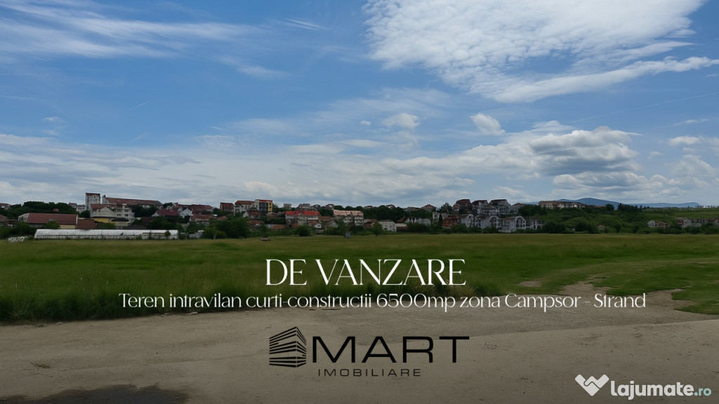 Teren intravilan 6500mp la drumul principal Campsor - Strand