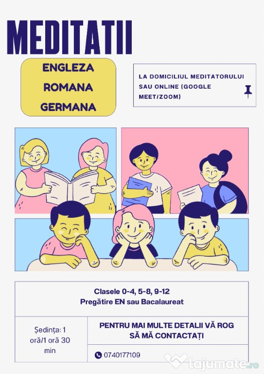 Meditatii Engleza, Romana, Germana