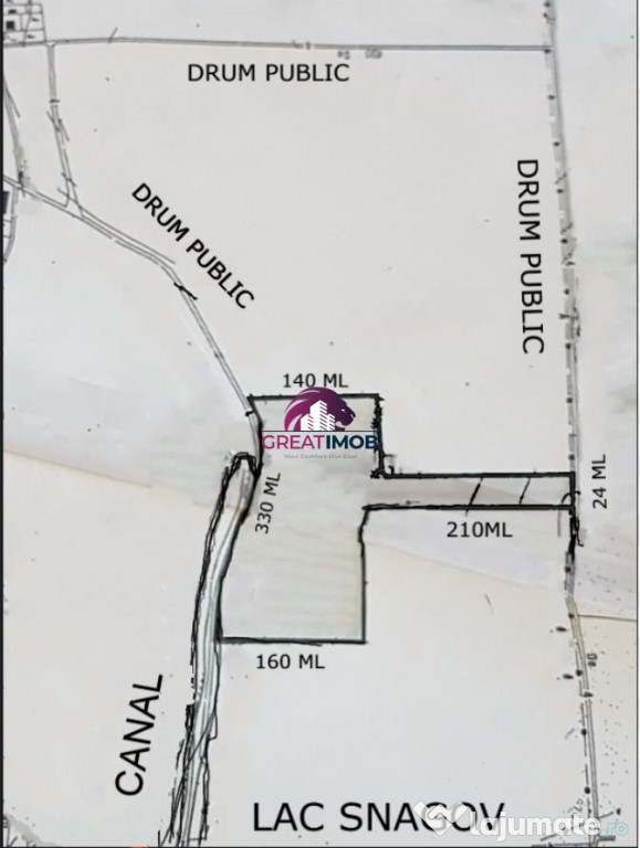 Teren 55.500 mp Snagov Lac