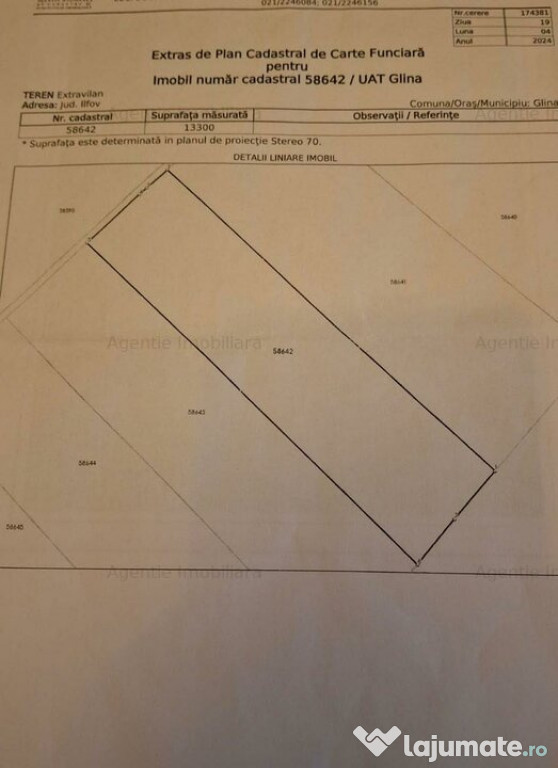 Teren 13300 mp aflat langa Postavari - Comision 0%