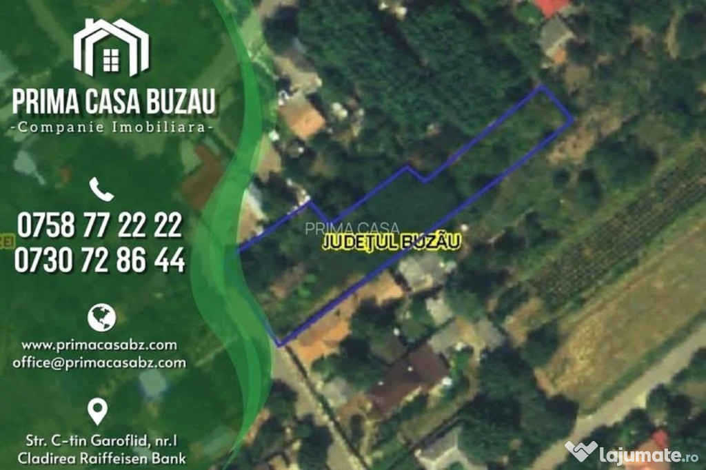 Teren cu casa demolabila ~ Ograzile/Merei ~ S=1457 ~ d=25m