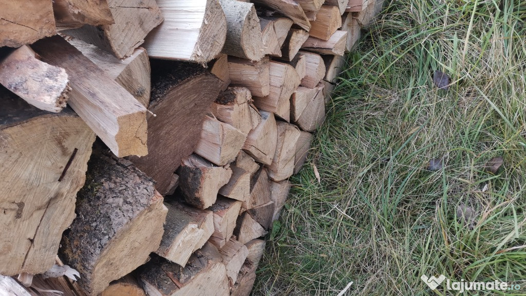 Lemne de foc uscate, taiate, gata de folosit