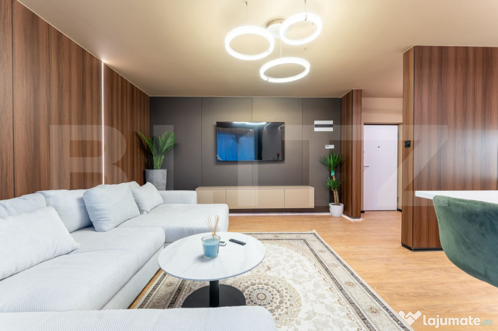 Apartament de lux, 2 camere cu terasă și parcare în zona