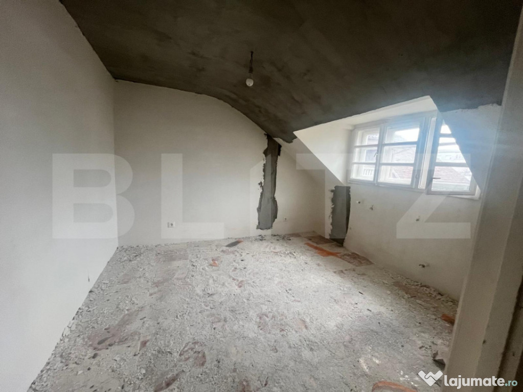 Apartament 1 camera, 34 mp, semifinisat, zona Piata Decebal