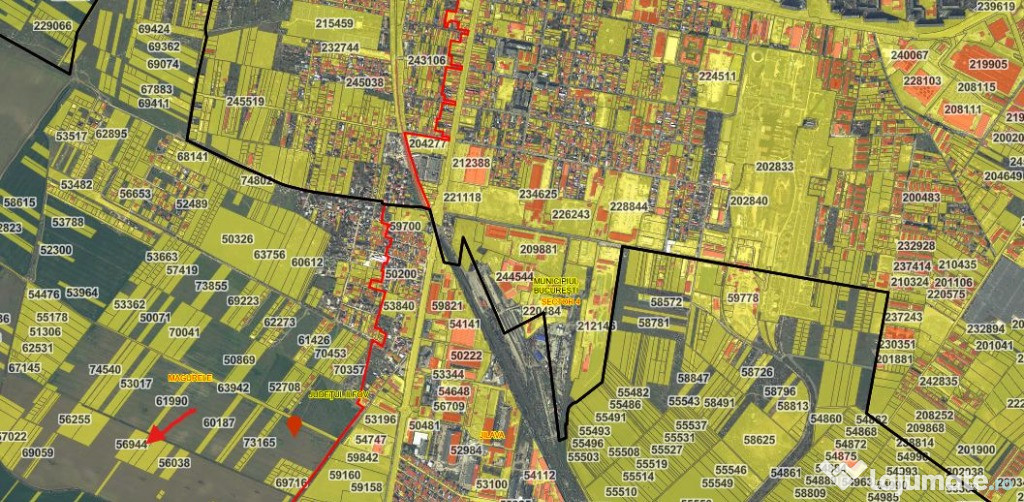 Teren intravilan neimprejmuit CF 74818, 4451mp