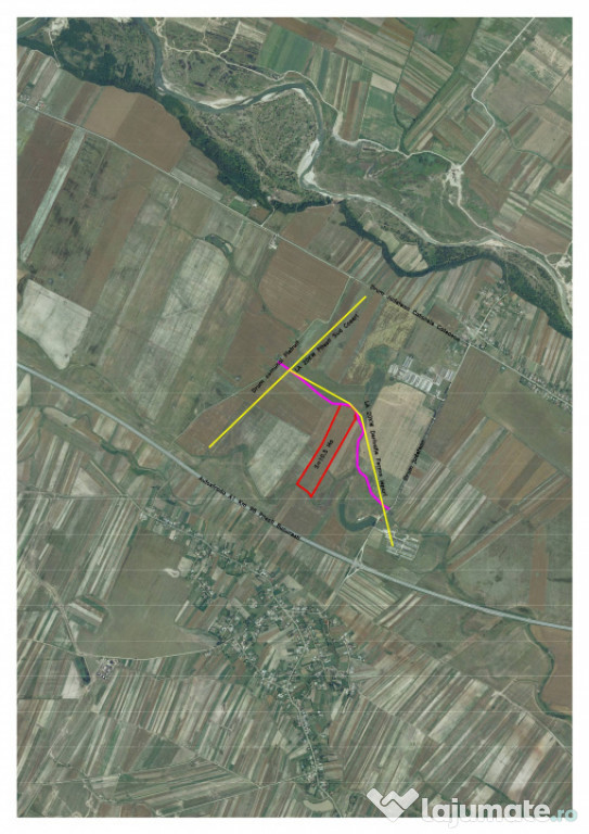 Teren intravilan 10,5 ha cu deschidere la drum, lângă Auto