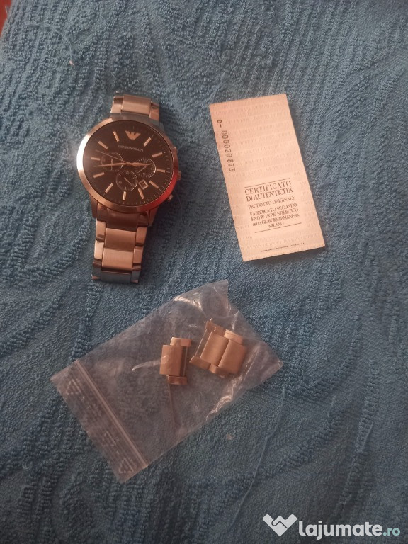 Ceas Emporio Armani original, cronograf, oțel
