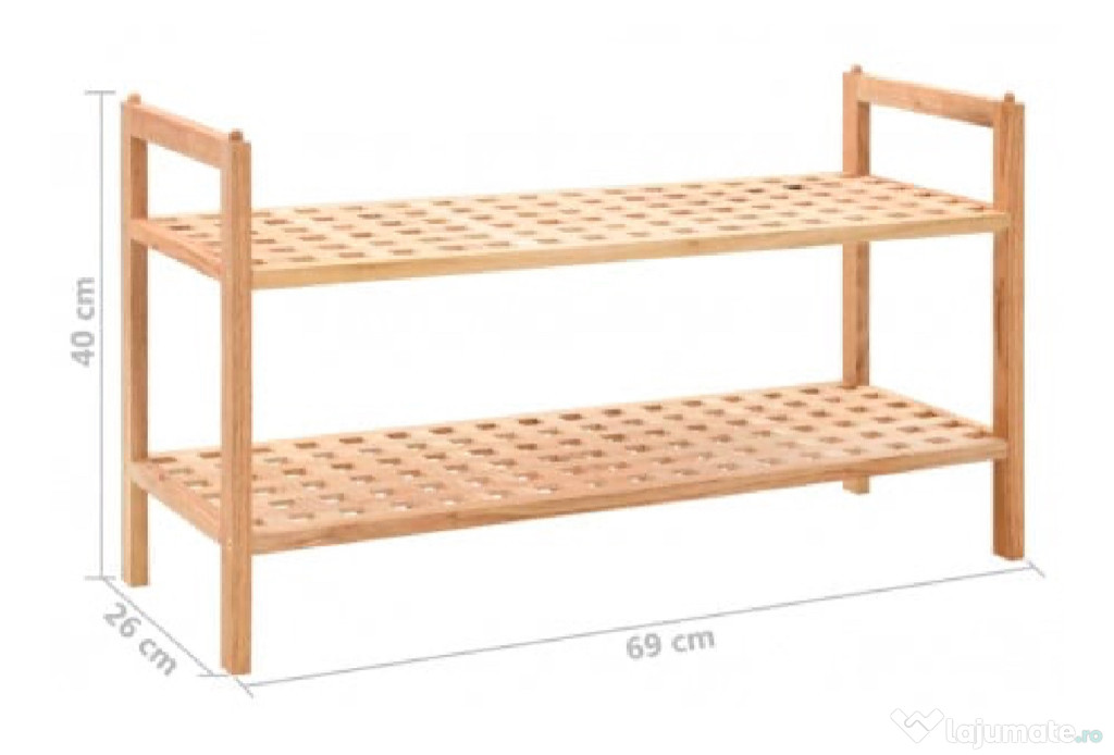 Pantofar din lemn de nuc (69x26x81)