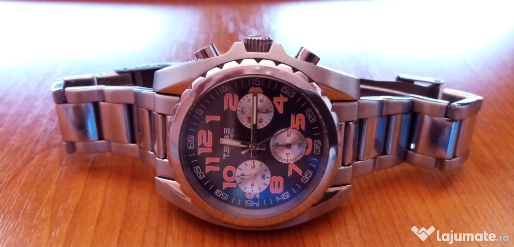 Ceas cronograf cu cuart vintage Breil Tribe TV0103, otel inoxidabil