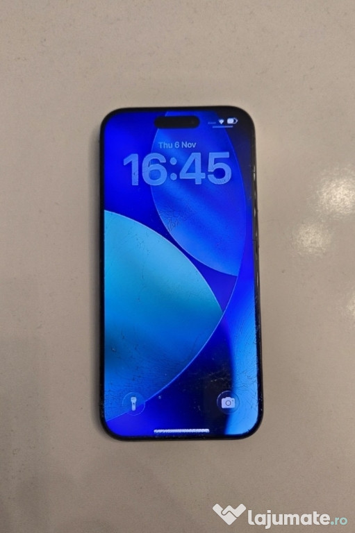 IPhone 15 Pro Natural Titanium 256GB 91% - ECRAN CRĂPAT