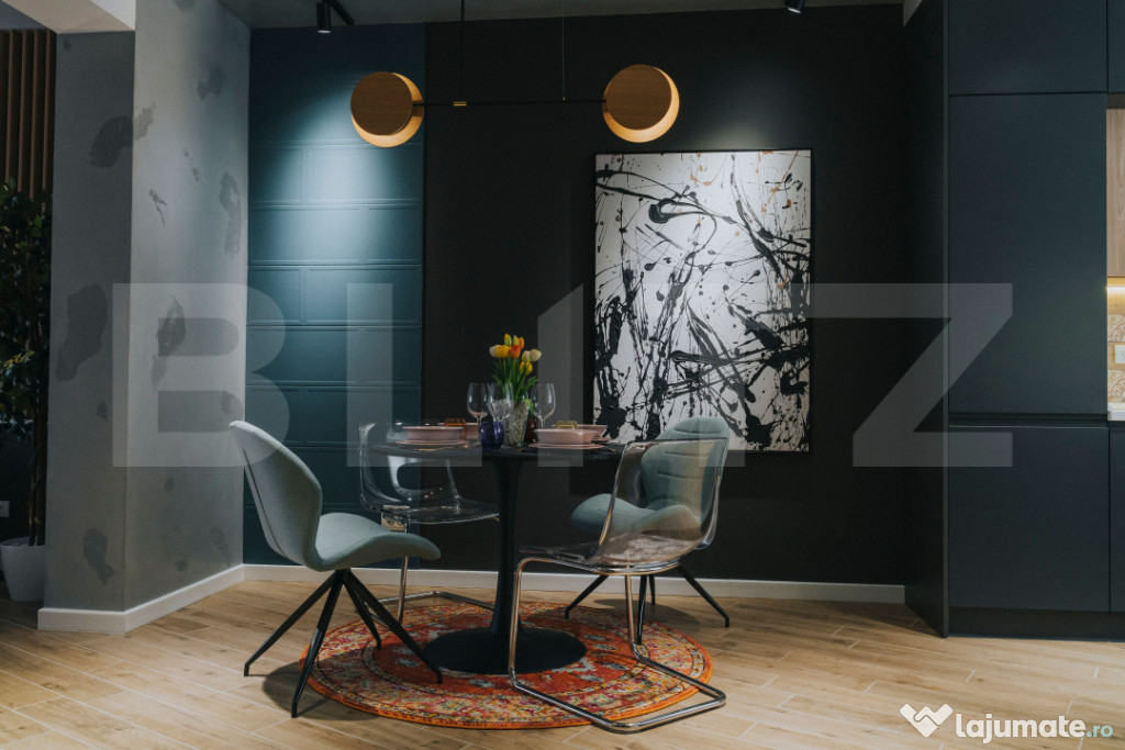 Apartament nou, ultracentral | Mobilat lux | 2 camere+logie