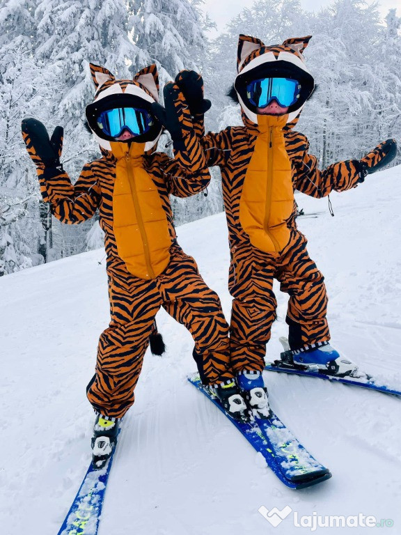 2 buc Costum ski copii WeeDo Tigrisor M116–128 cm, impreuna separat
