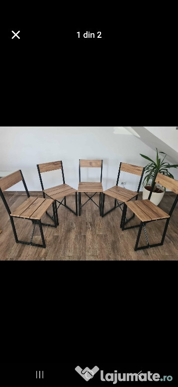 Set de 5 scaune industriale