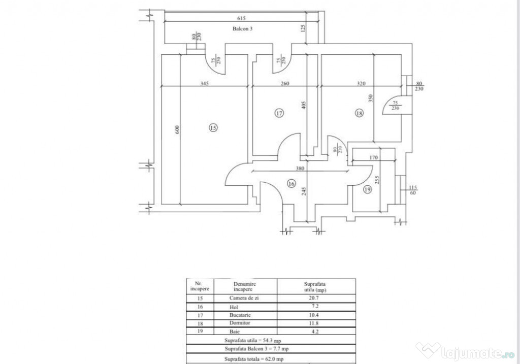 Apartament 2 camere, decomandat, 62 mp, cartier Veteranilor,
