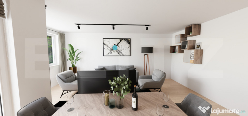 Apartament semifinisat, 2 camere, 49mp, priveliste spectacul