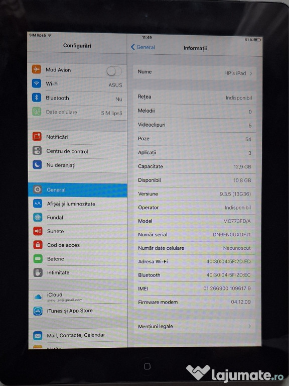 IPad 16GB model A1396