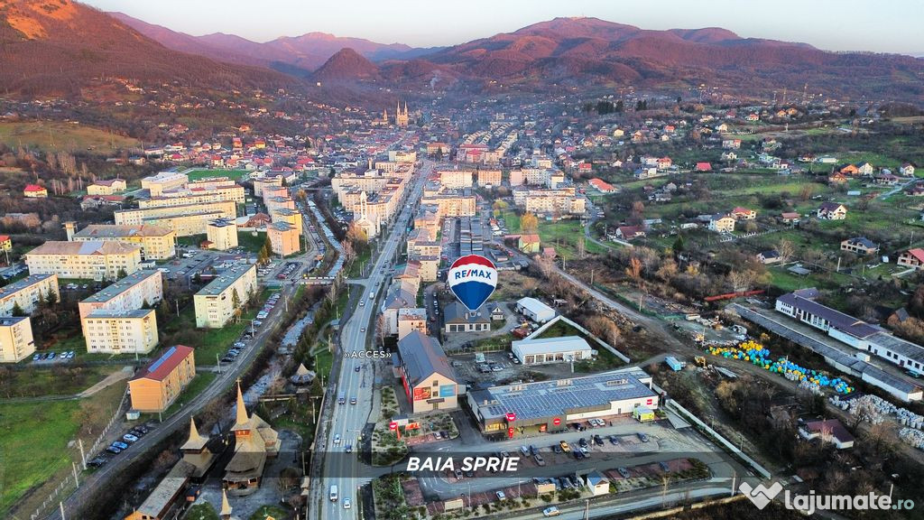 Teren 6,820mp, service, birouri si 2 hale in Baia Sprie z...