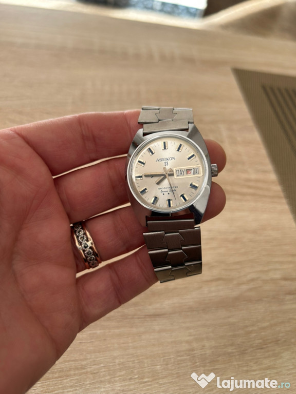 Ceas aseikon mecanic vintage