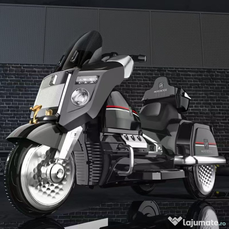 Motocicleta electrica Chopper Royce 2x 40W 12V cu telecomanda Black