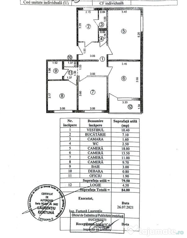 4 Camere - Brancoveanu - Etaj intermediar 1 din 4