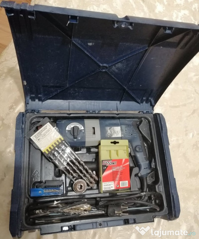 Aeg bs 14 4 x Rotary Hammer Drill In Hard Case + seturi de burghiuri