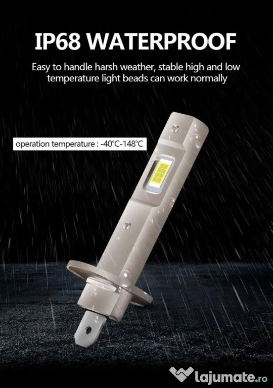 Becuri Led H1 cu lumina albă rece