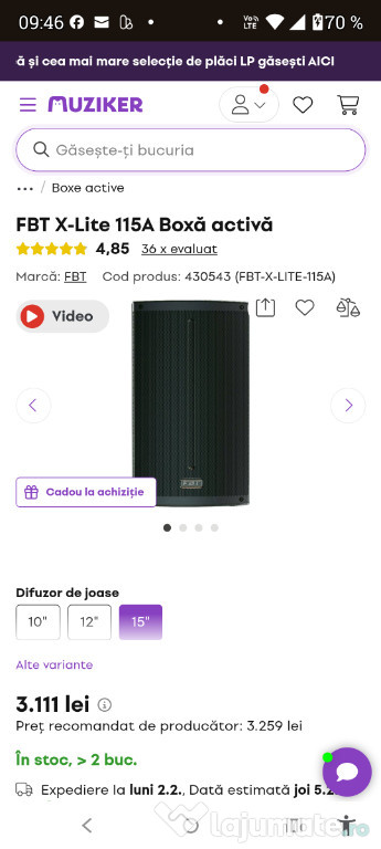 Boxa activă Fbt , Bluetooth