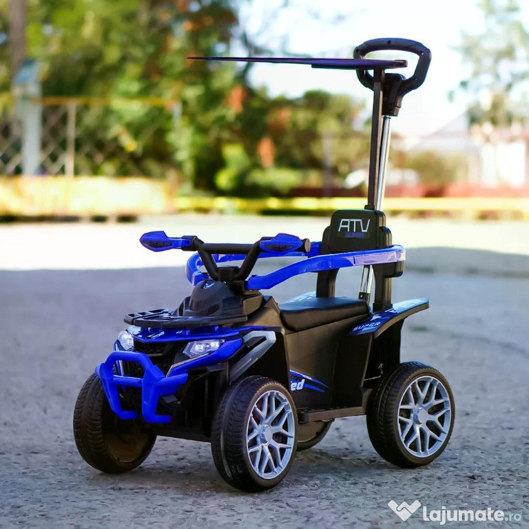 ATV electric cu maner 4 in 1, Kinderauto Hercules 35W 6V, RC #blue