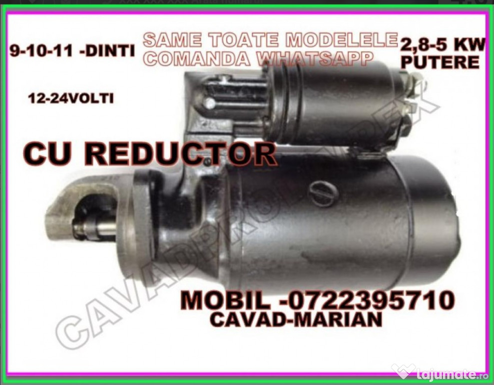 Electromotor cu reductor Same, Steyr, Goldoni 9,10,11 dinti