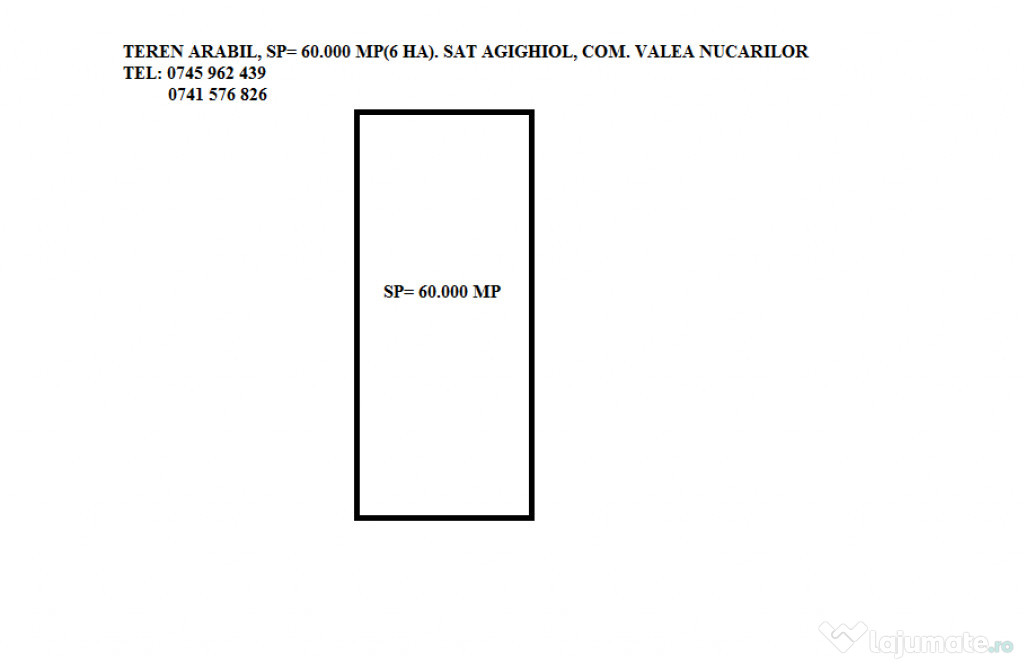 Teren Arabil Sat Agighiol 60000mp