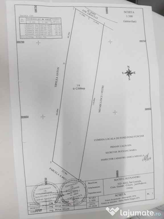 Teren pentru constructie casa, 2300 mp