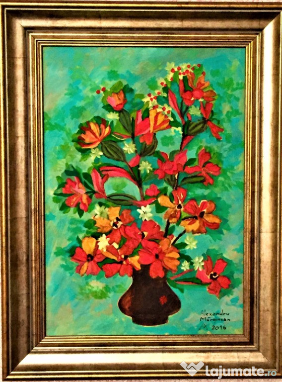 Pictura Tablou Alexandru Marginean "Flori de gradina"
