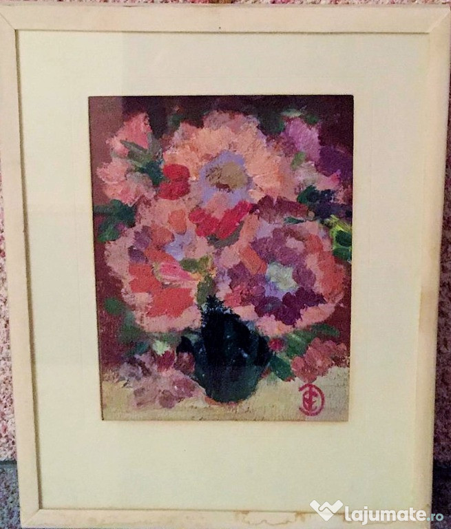 Pictura Tablou Autor nedescifrabil "Vaza cu flori"