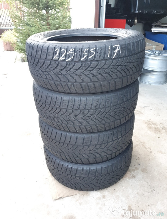 4 ANVELOPE IARNĂ DUNLOP 225 55 R17 STARE IMPECABILĂ DOT 2817