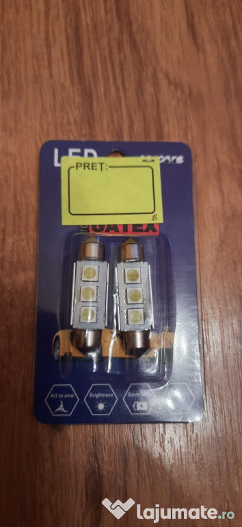 Becuri auto,led,3smd,nr inmatriculare,plafoniera,lumina alba