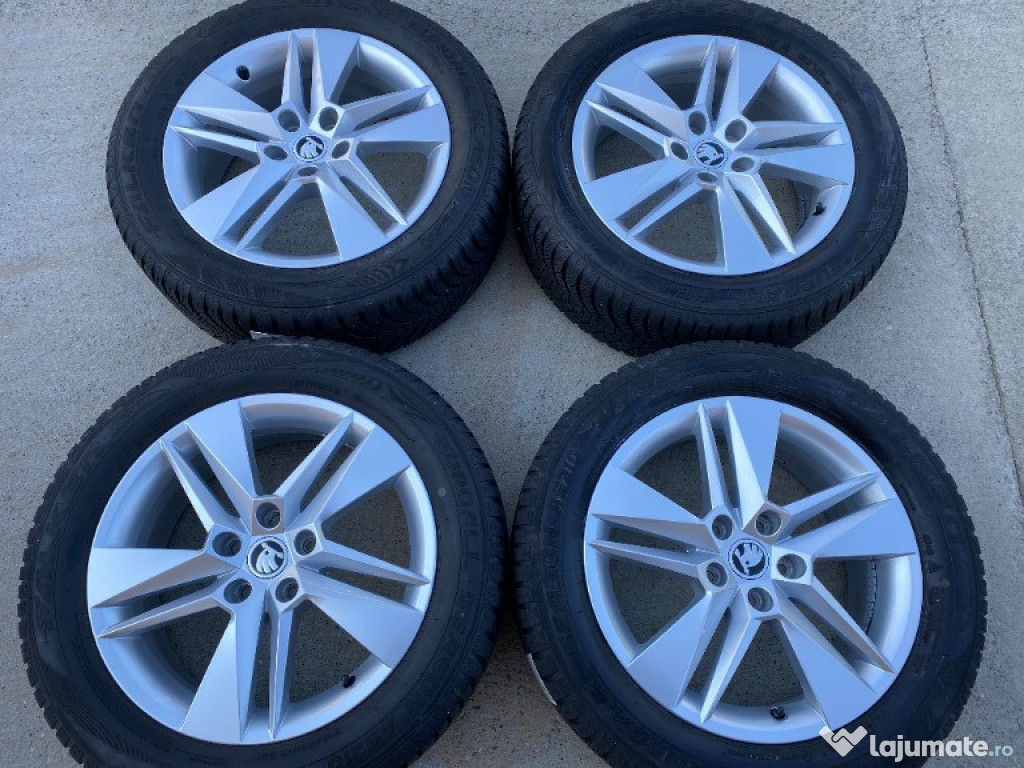 Jante originale Skoda 17 cu anvelope de iarna
