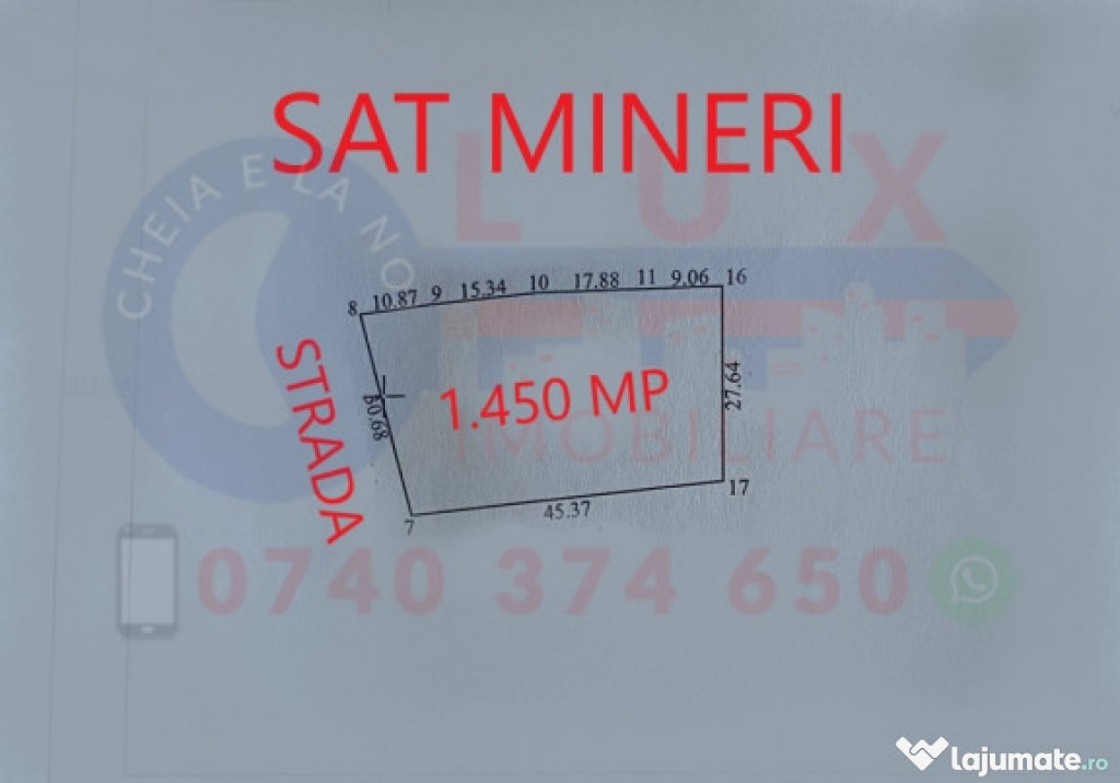 ID 7594 Teren INTRAVILAN - Sat MINERI