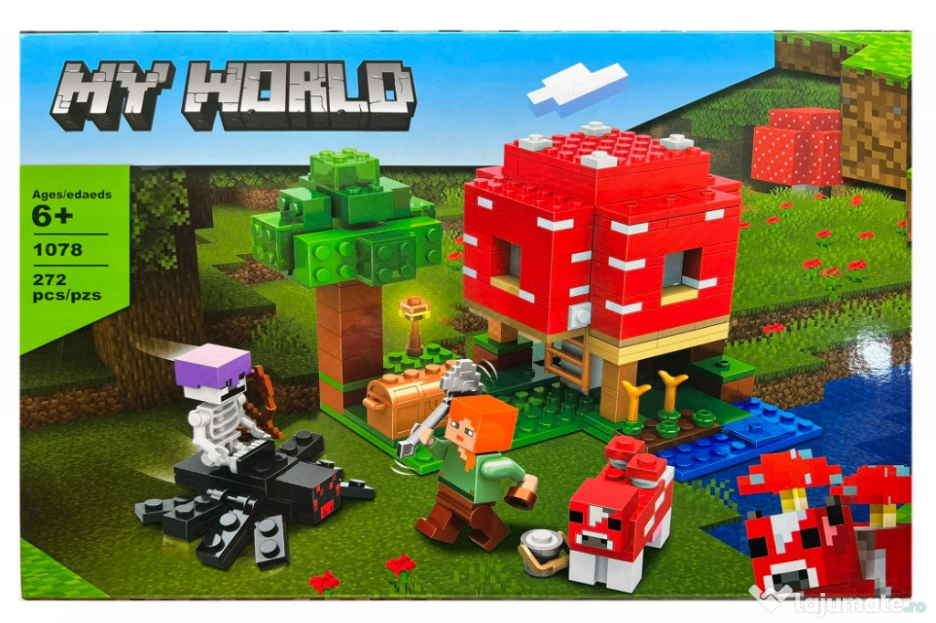 Set de constructie My World of Minecraft, 272 piese tip lego