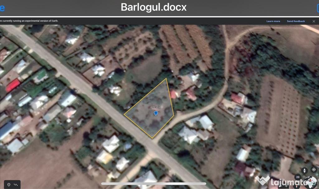 Teren intravilan sat. Bârlogu, jud. Argeș 1000mp