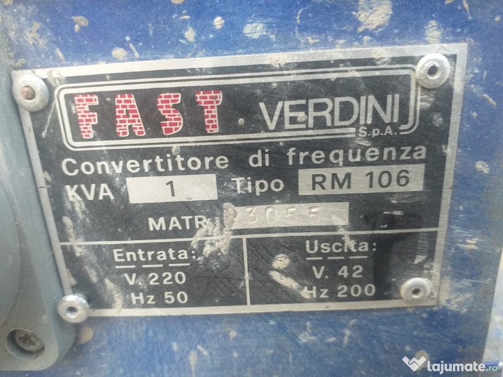 Vibrator pentru beton marca verdini