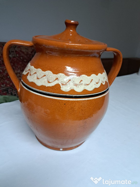Oala ceramica 4 litri, anii 70