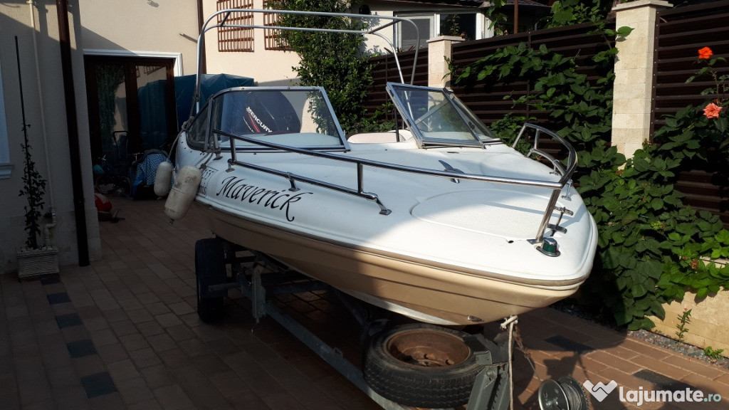 Barca Quicksilver 470 sport cu motor 60cp si peridoc inclus